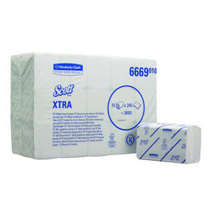 Scott Xtra White Interfold Hand Towels 6669 1 Ply