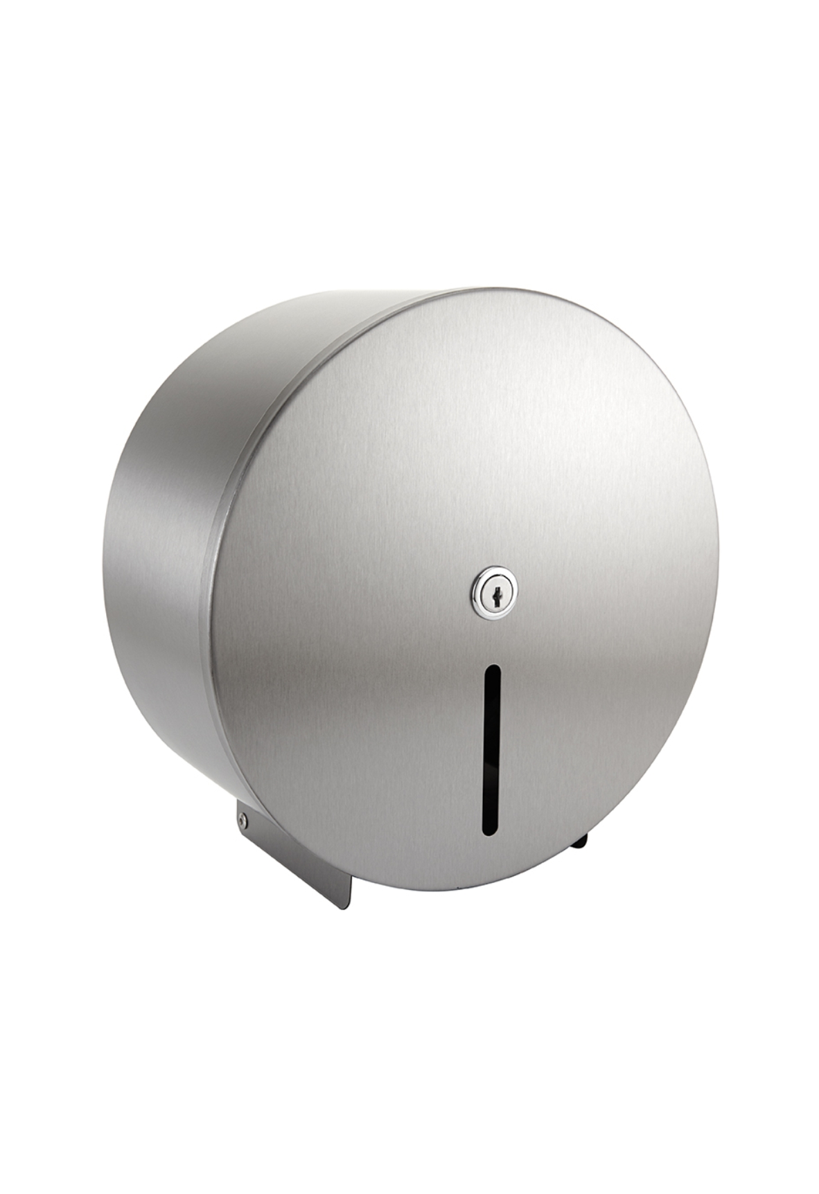 Brushed Stainless Steel 10" Round Mini Jumbo Toilet Roll Dispenser