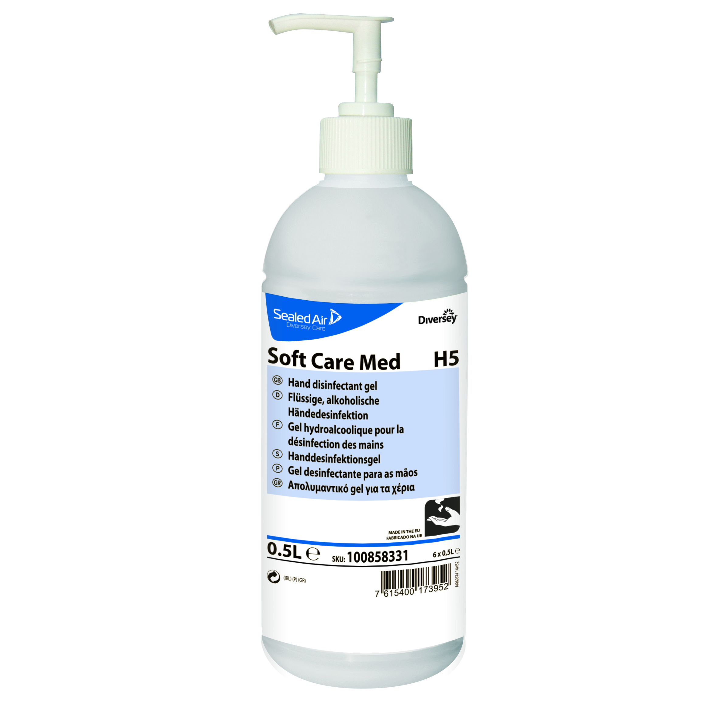 Soft Care Med H5 Alcohol Based Hand Disinfectant Gel 500ml