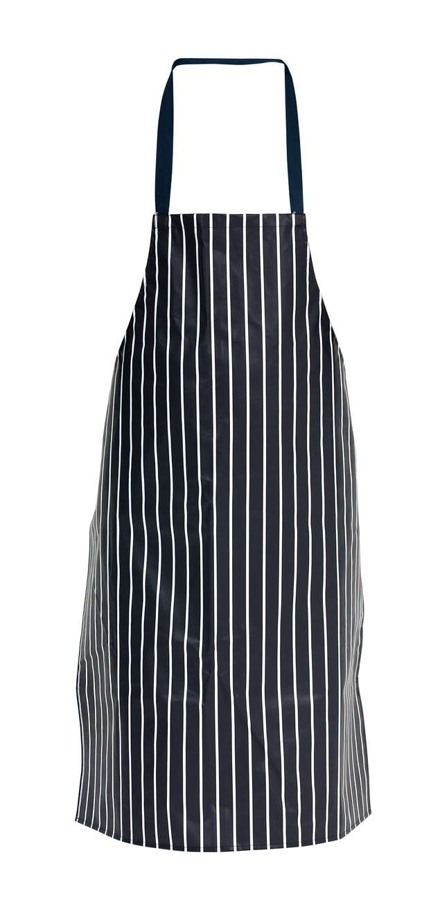 PVC Butchers Stripe Waterproof Apron 72x00cm
