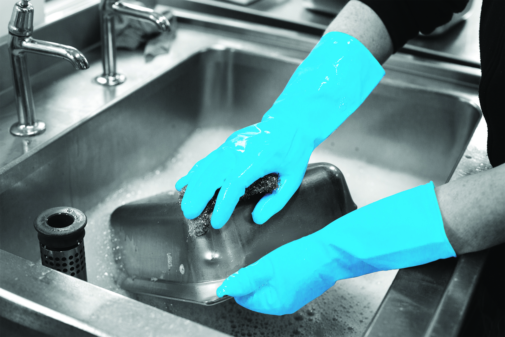 Blue Household Rubber Gloves Extra Large