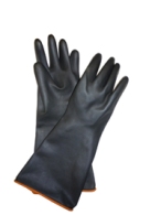 Heavy Duty Black Rubber Gloves Medium