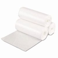 White Office Square Bin Liners on a Roll Heavy Duty 15x24x24"