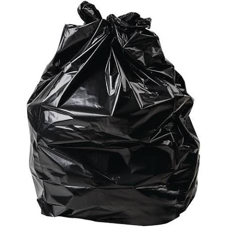 Black Office Square Bin Liners Heavy Duty 15x24x24"