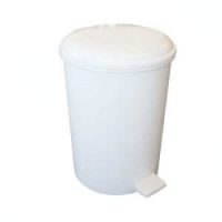 White 12 Litre Plastic Pedal Bin