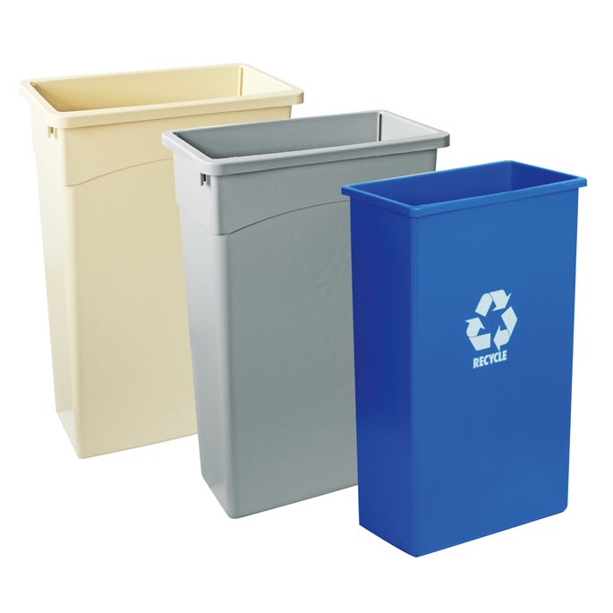 90 Litre Slim Jim Wall Hugger Grey