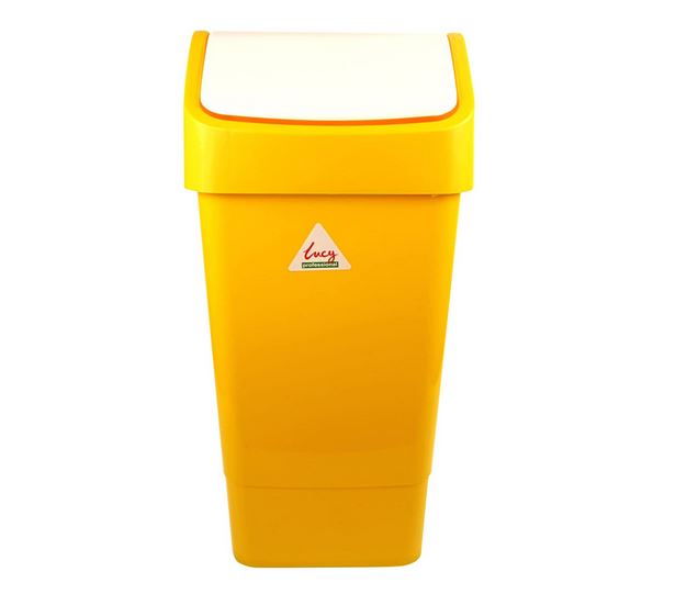 Yellow Lucy Polypropylene Swing Bin 50 litre