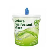 Surface Disinfectant Wipes 20 x 18cm in bucket dispenser