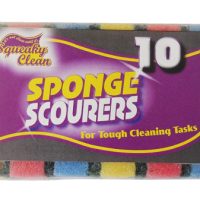 Squeaky clean sponge scourers assorted colours