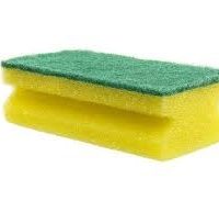 Green Finger Grip Sponge Scourer