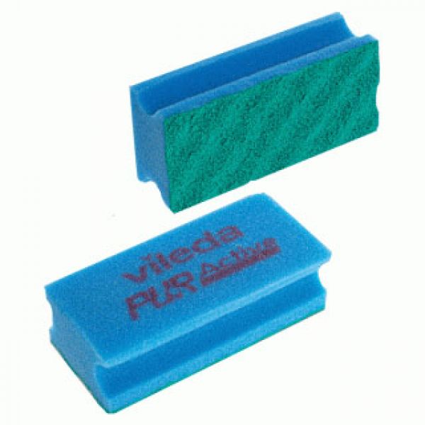 Vileda PurActive non-scratch blue sponge scourer 15x7cm