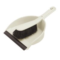 Addis White Stiff Dustpan and Brush Set