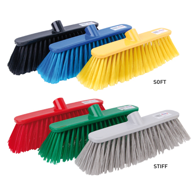 Yellow Stiff Deluxe Broom Head 28cm