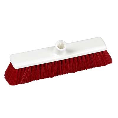28cm stiff sweeping broom head red