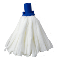 Medium super white disposable mop with blue socket