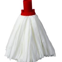 Medium super white disposable mop with red socket