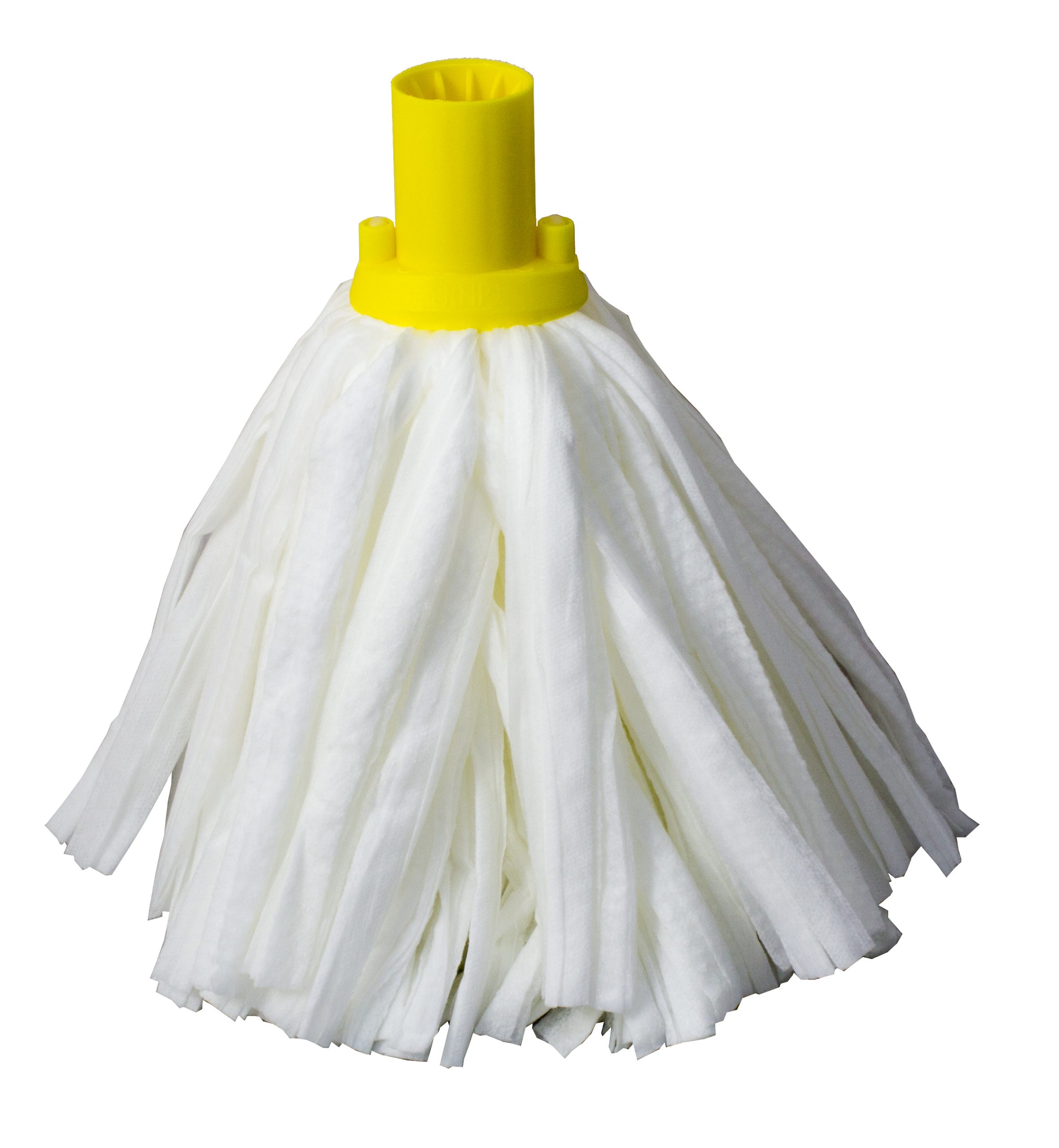 Medium super white disposable mop with yellow socket