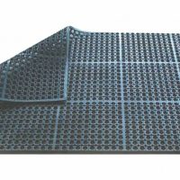 3684 Rubber anti fatigue mat 1500 x 900mm black rubber