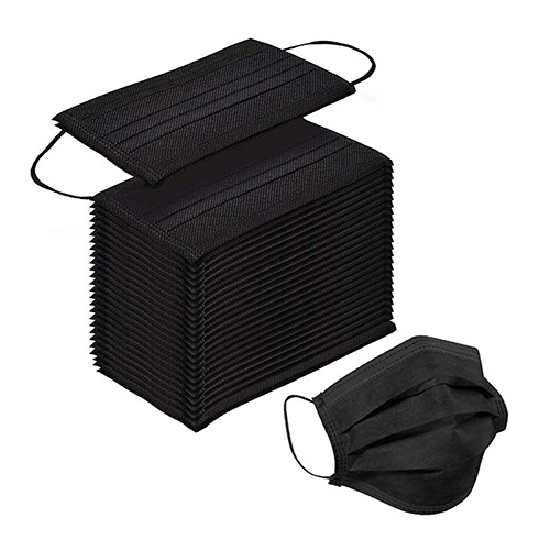 Black 3 Ply Disposable Face Masks