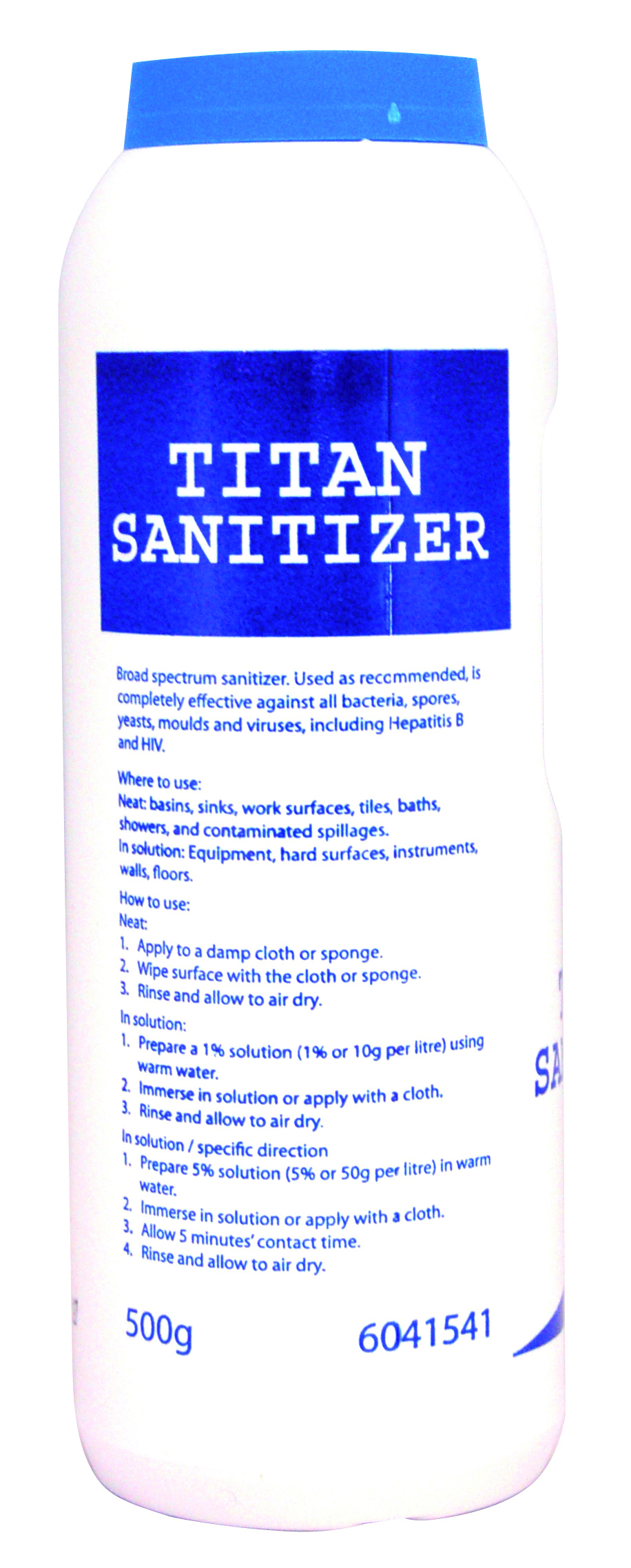 Titan Sanitising Powder Concentrated Detergent Sanitising Powder 500g