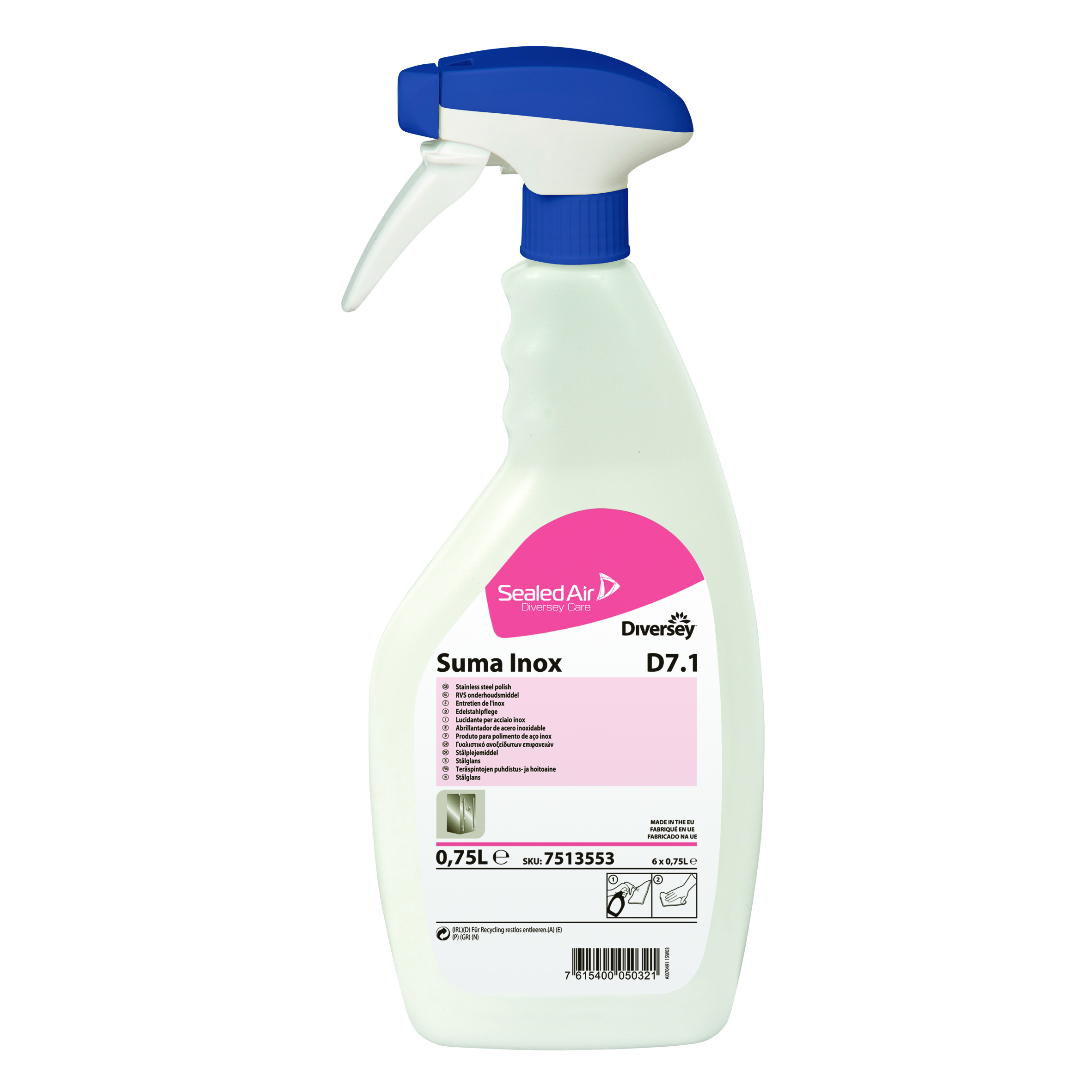 Suma Inox Classic D7.1 Ready to use Stainless Steel Polish 750ml