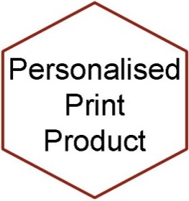 PERSONALISED Napkin 2ply white 40cm 8-fold
