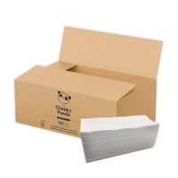 Bamboo White Flushable Z-Fold Hand Towel 2ply Cheeky Panda