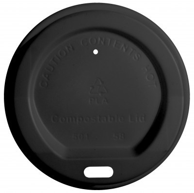 PLA Edenware black sip through lid 12oz