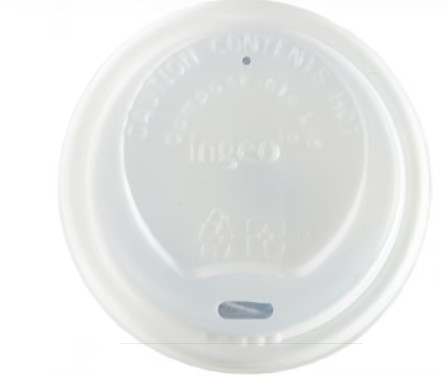 PLA Compostable White Sip Through Lid 8oz