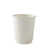 8oz Double Smooth Wall Cup - White