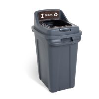 Brown Organic Recycling BIN & LID Open Top 50L