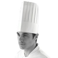 Pleated chef hats white 250mm